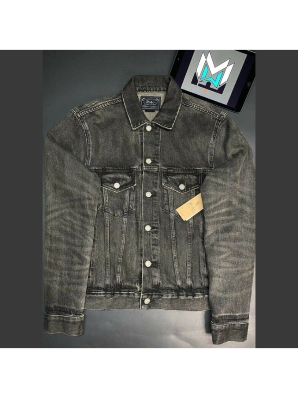 Polo Ralph Lauren Crown Crest Trucker Denim Jacket Men’s Medium 966